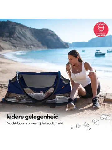Baby luxe campingbedje - Zelfopblaasbare matras