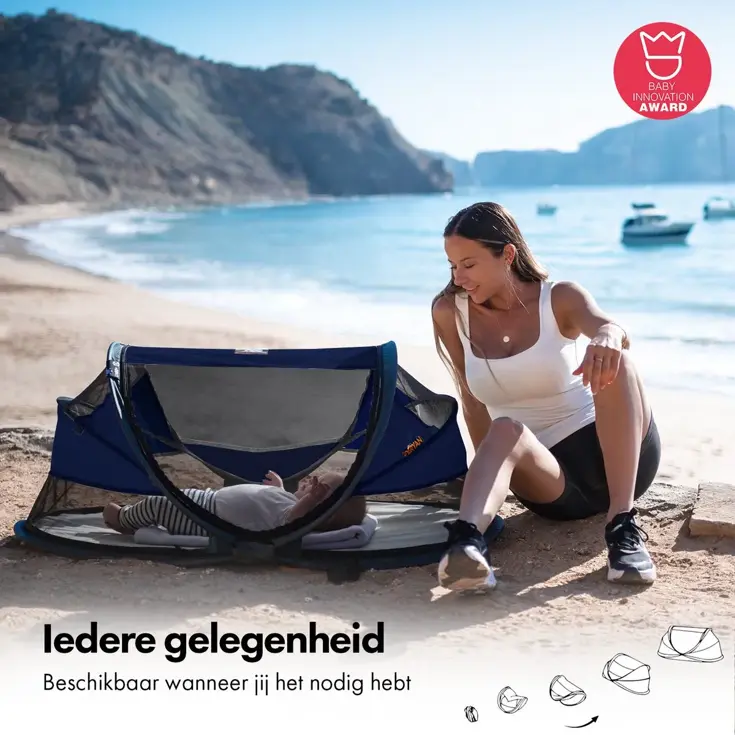 Baby luxe campingbedje - Zelfopblaasbare matras