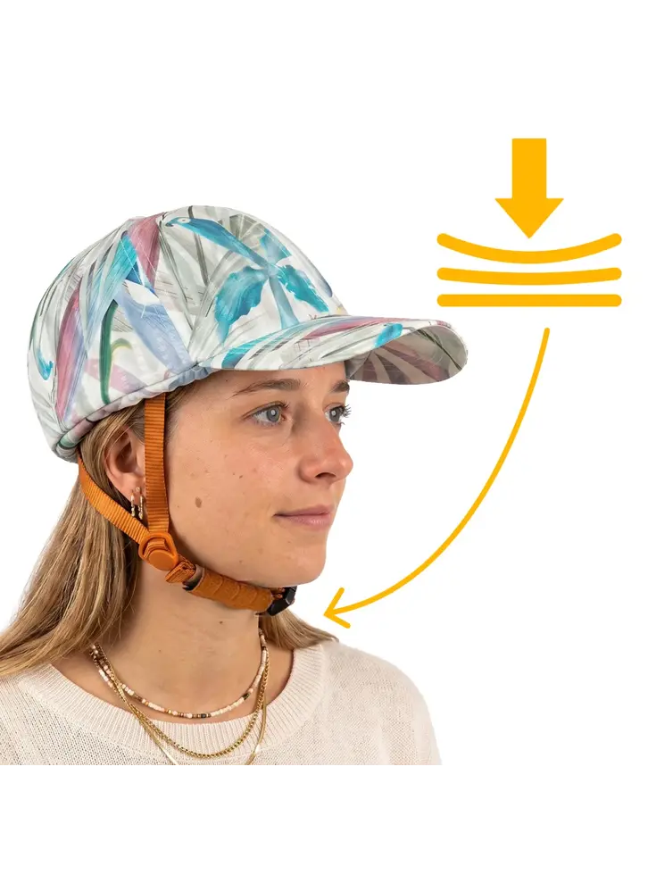 Vizorz SwitchCap fietshelm - Green Flower Cap