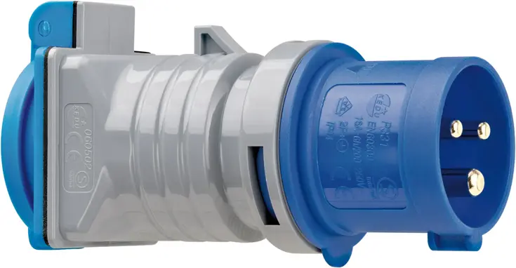 CEE-adapter 230V/16A IP44 voor buitengebruik