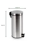 Pedaalemmer 30L – RVS Afvalbak