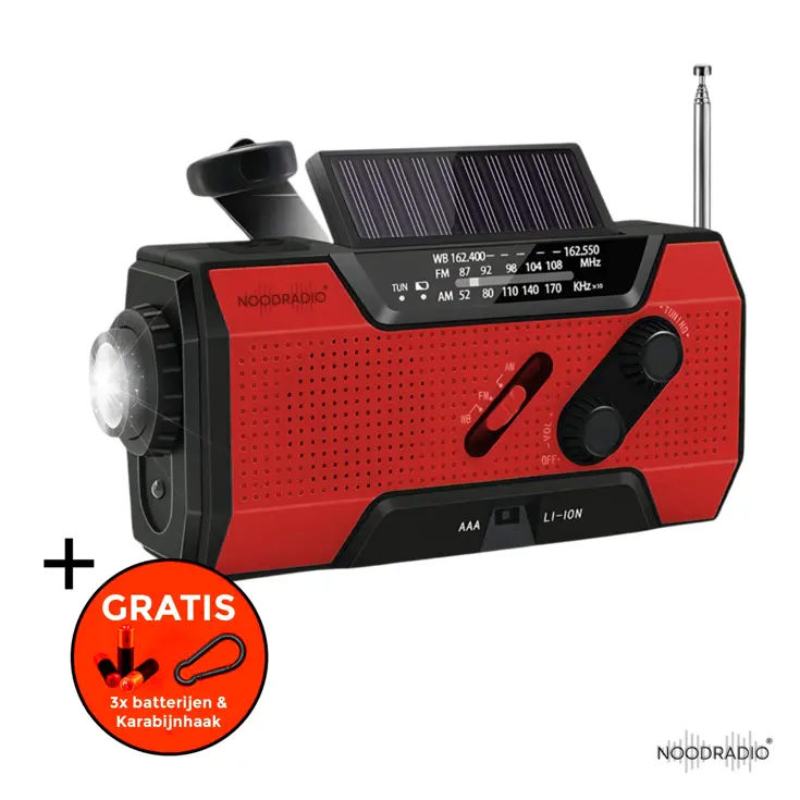 Noodradio® Solar Opwindbaar Met Batterijen