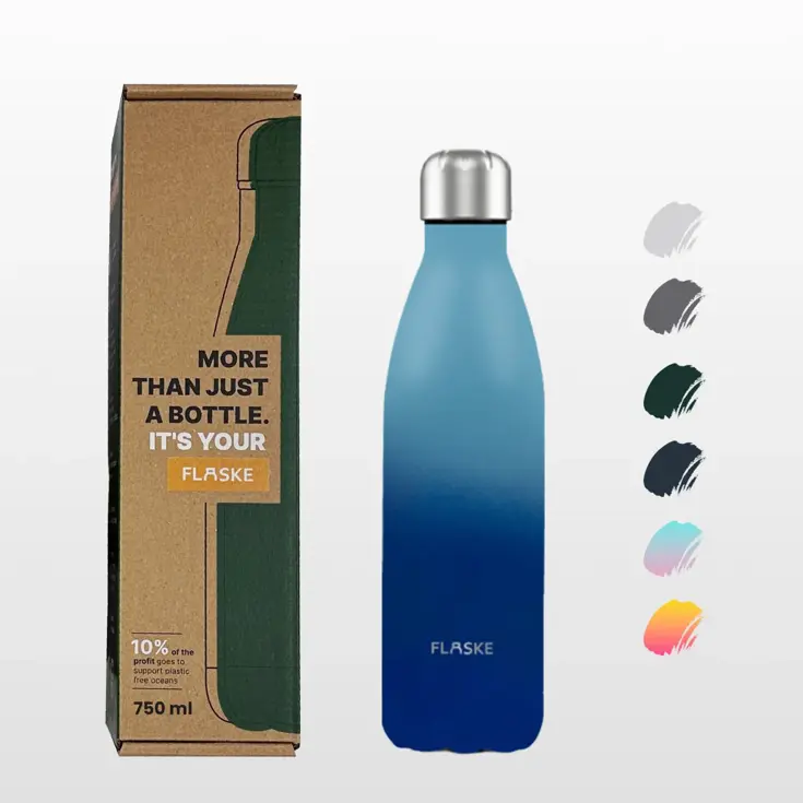 FLASKE 750 ml  RVS Drinkfles