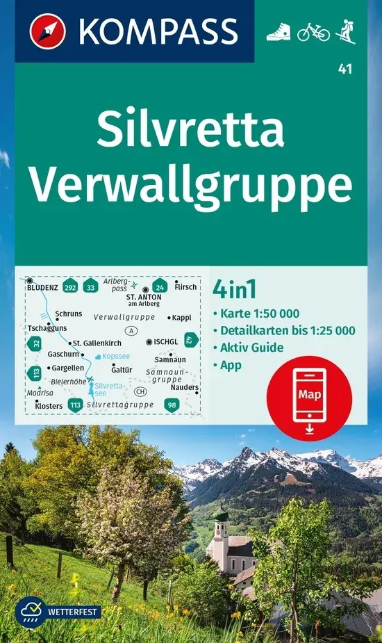 Wandelkaart WK41 Silvretta - Verwallgruppe