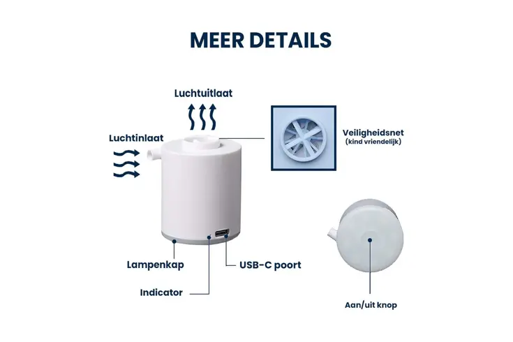 Luvego luchtbed pomp MINI PUMP