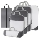 Compressie Packing Cubes – 6 stuks – Grijs