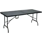 ERRO Klaptafel - 180cm - zwart - houtlook