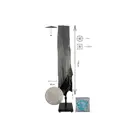 CUHOC Stokparasol hoes 175x28x50 cm - Diamond