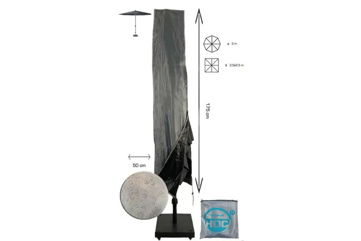 Stokparasol hoes 175x28x50 cm - Diamond