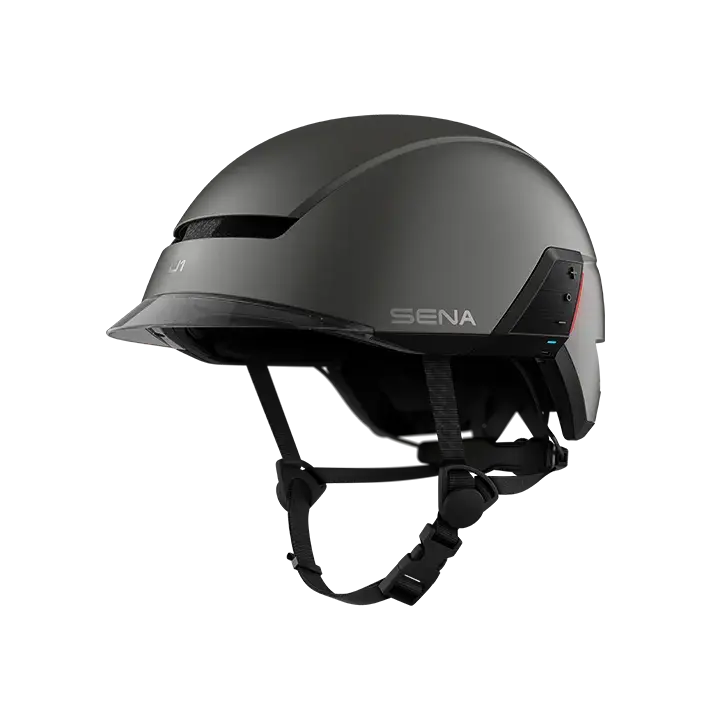 U1 Smart E-Bike helm donkergrijs