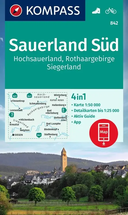 Wandelkaart WK842 Sauerland Süd
