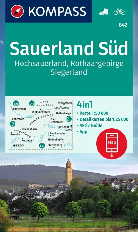 Wandelkaart WK842 Sauerland Süd