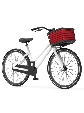 Fietsmand Basky Rood-Blauw