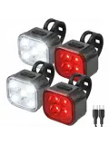 4x Fietslampjes - LED Achterlicht en Voorlicht