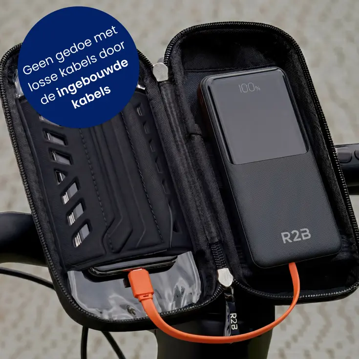 Telefoonhouder Fiets +Powerbank 10000 mAh