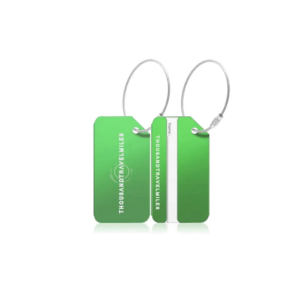 Thousandtravelmiles  Aluminium Bagagelabel  2 stuks  Groen  Groen main product image