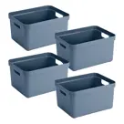 Sigma home - Opbergbox - 32L blauw - 4-delig