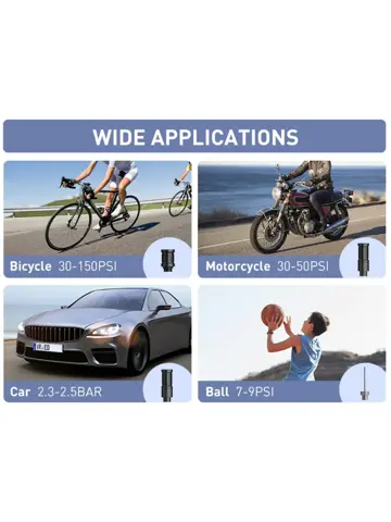 A2 PRO fietspomp auto oplaadbaar