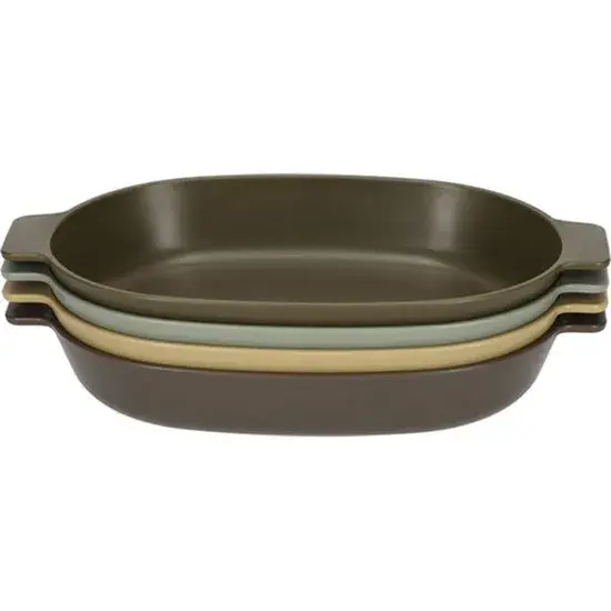 Camping Ovalen borden - Set van 4