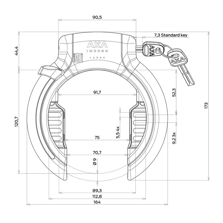 Slot Axa ringslot imenso**  large 75/92