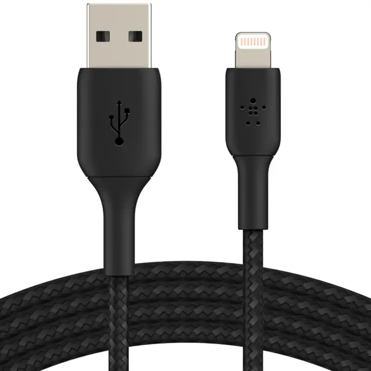Belkin Lightning naar USB kabel Gevlochten