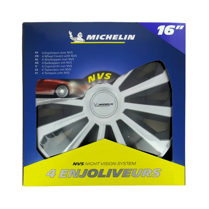 Michelin Wieldoppen 16"- zwart/zilver 4 stuks
