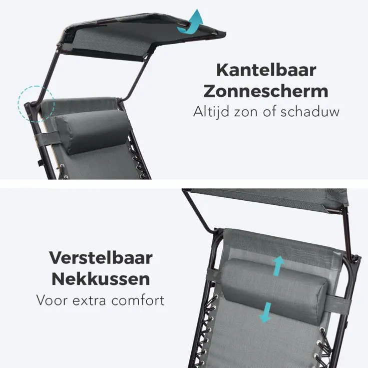 LifeGoods Opvouwbare Tuinstoelen - 2-pack
