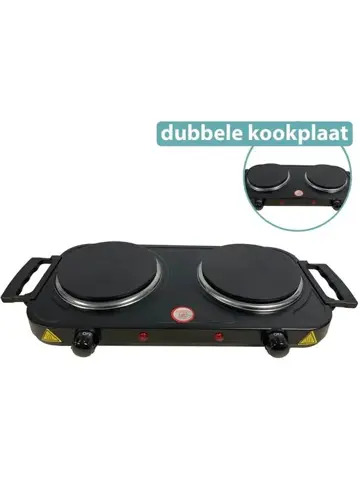 Dubbele elektrische kookplaat - 2000 watt