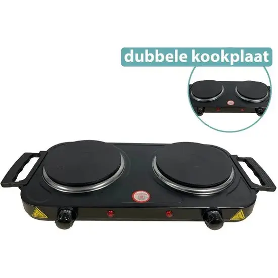 Dubbele elektrische kookplaat - 2000 watt