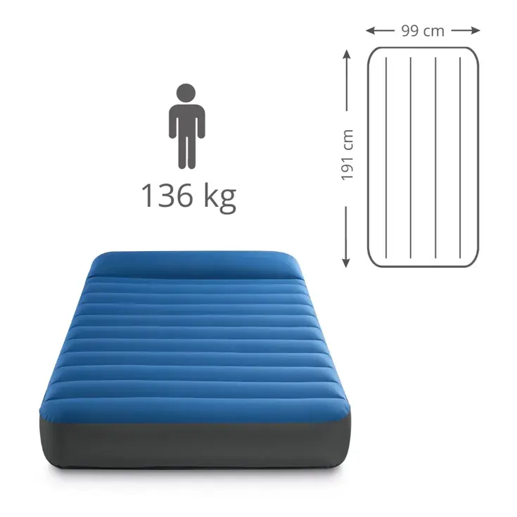 Luchtbed - Intex - 1P - 99x191 cm + Pomp