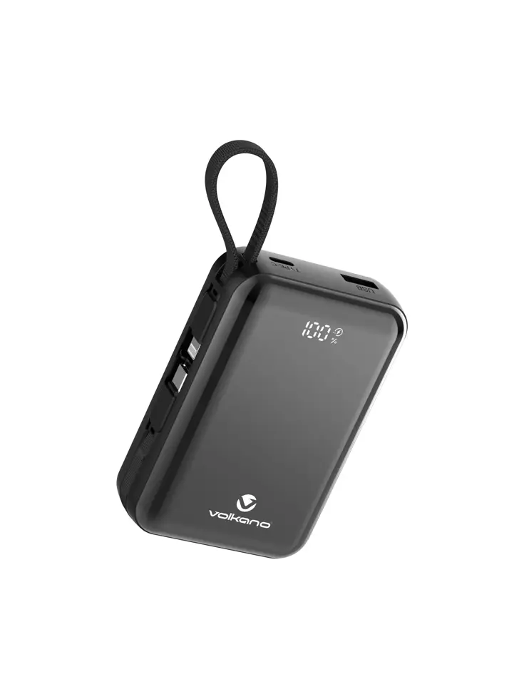 Powerbank 20.000 mAh met ingebouwde kabels