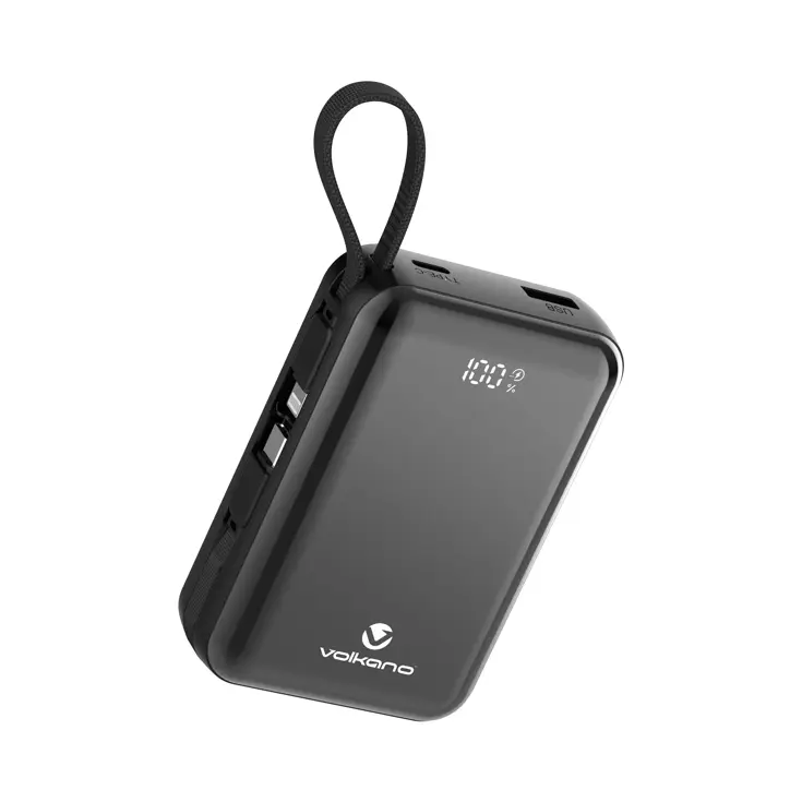 Powerbank 20.000 mAh met ingebouwde kabels