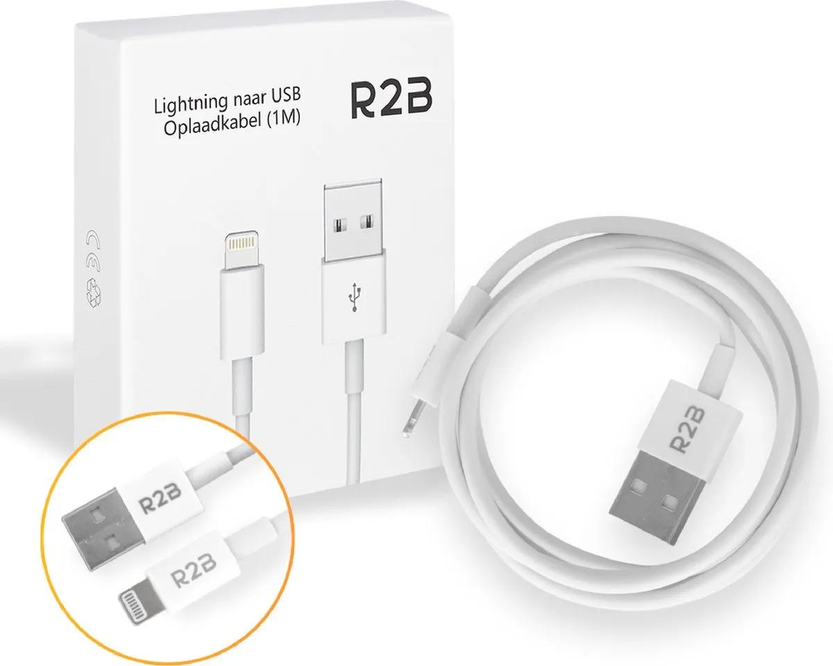 R2B  USB-A naar Lightning Kabel  1 Meter  Wit main product image