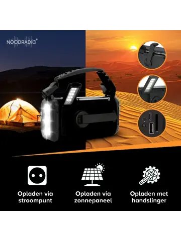 Noodradio Solar & Bluetooth 20.000 mAh Powerbank