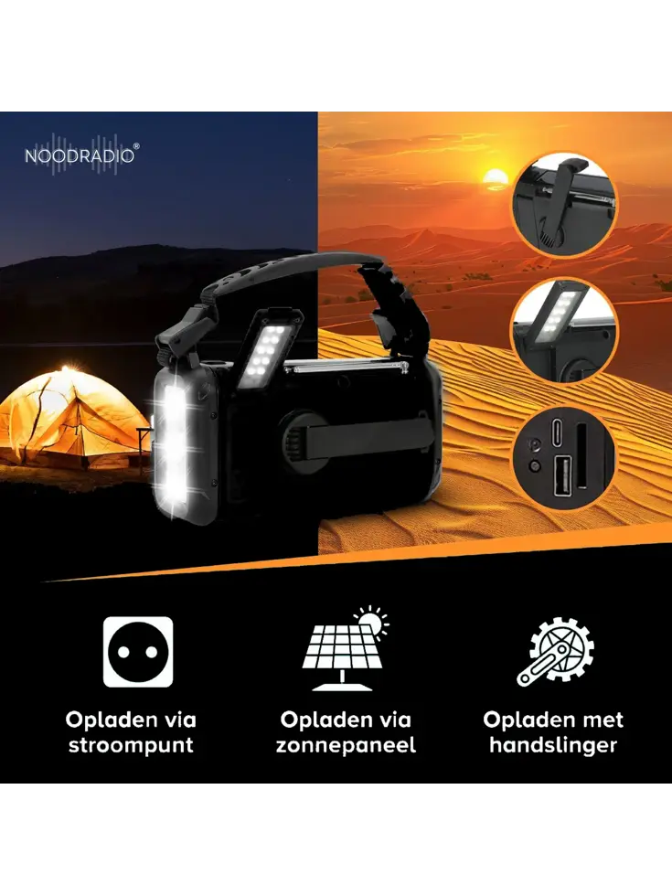 Noodradio Solar & Bluetooth 20.000 mAh Powerbank
