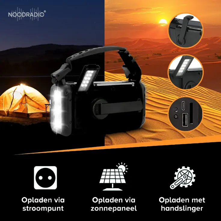 Noodradio Solar & Bluetooth 20.000 mAh Powerbank