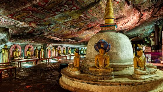 Sri Lanka, Gouden tempel van Dambulla - GettyImages-915897246