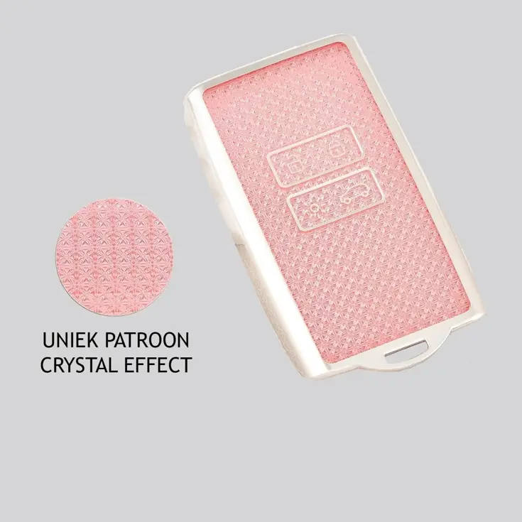 TPU Sleutelhoesje voor Mitsubishi roze crystal A4