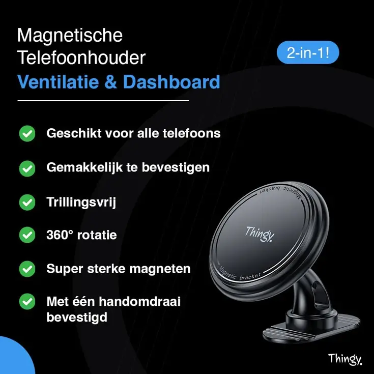 MagSafe Telefoonhouder Auto - Dashboard & Vent