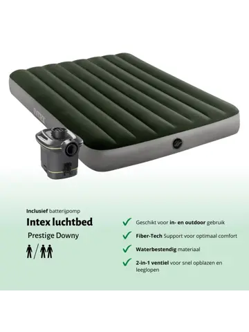 Luchtbed - Intex - 2P - 137x191 cm + Pomp