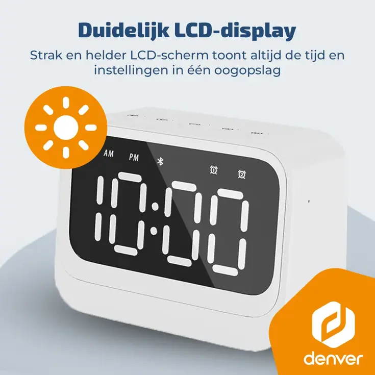 FM Klokradio Bluetooth Dual Alarm