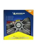 Wieldoppen - 15 inch - zilver/zwart - 4 stuks