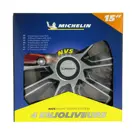 Wieldoppen - 15 inch - zilver/zwart - 4 stuks
