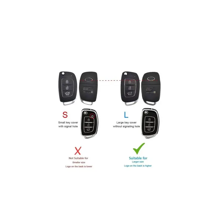TPU Sleutelhoesje voor Hyundai wit B3