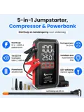 5-in-1 starthulp & bandenpomp - 4000A / 10,8 bar