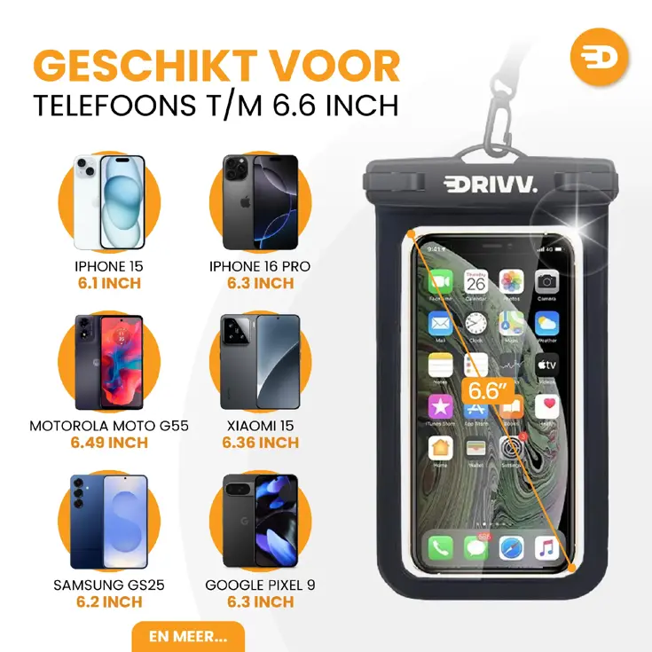 Drivv. Waterdicht Telefoonhoesje - 2 stuks