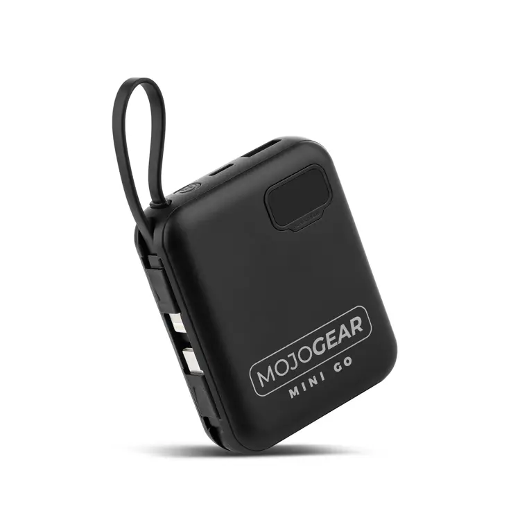 Powerbank 10.000 mAh met Kabels - Zwart