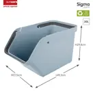 Sigma home - Prullenbak met deksel - 30L