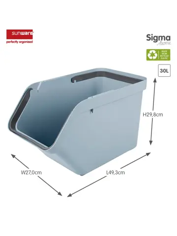 Sigma home - Prullenbak met deksel - 30L