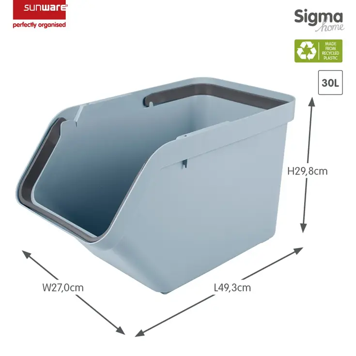 Sigma home - Prullenbak + deksel 30L - 2-dlg